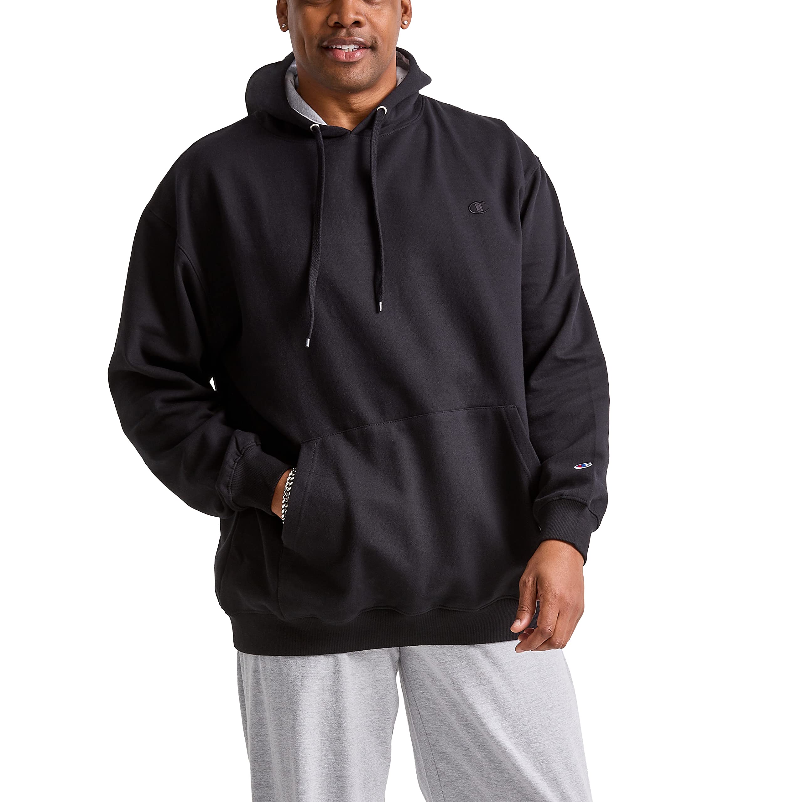 Champion Men's Hoodie, Fleece Striped Sweatshirt for Men (Reg. or Big & Tall)