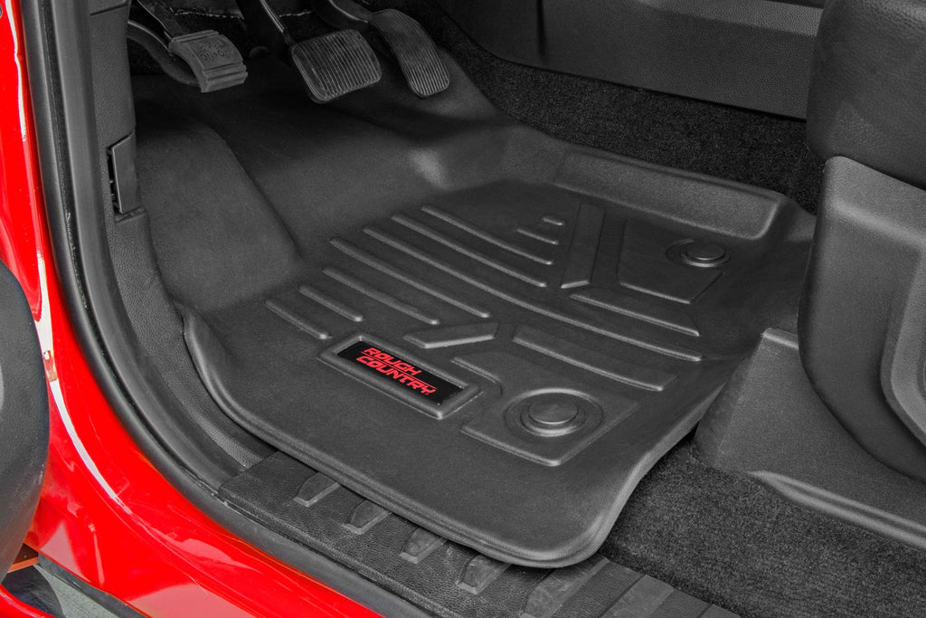 Rough Country Floor Mats for 07-13 Chevy/GMC 1500/2500HD | Crew Cab - M-21073