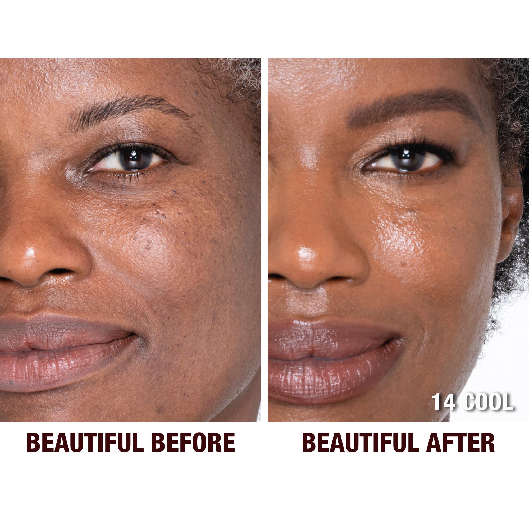 Charlotte Tilbury Beautiful Skin Medium Coverage Hydrating Foundation - Buildable Liquid Makeup for Instant Glow, Plumping Hydration & Lasting Skincare Benefits - 14 Cool