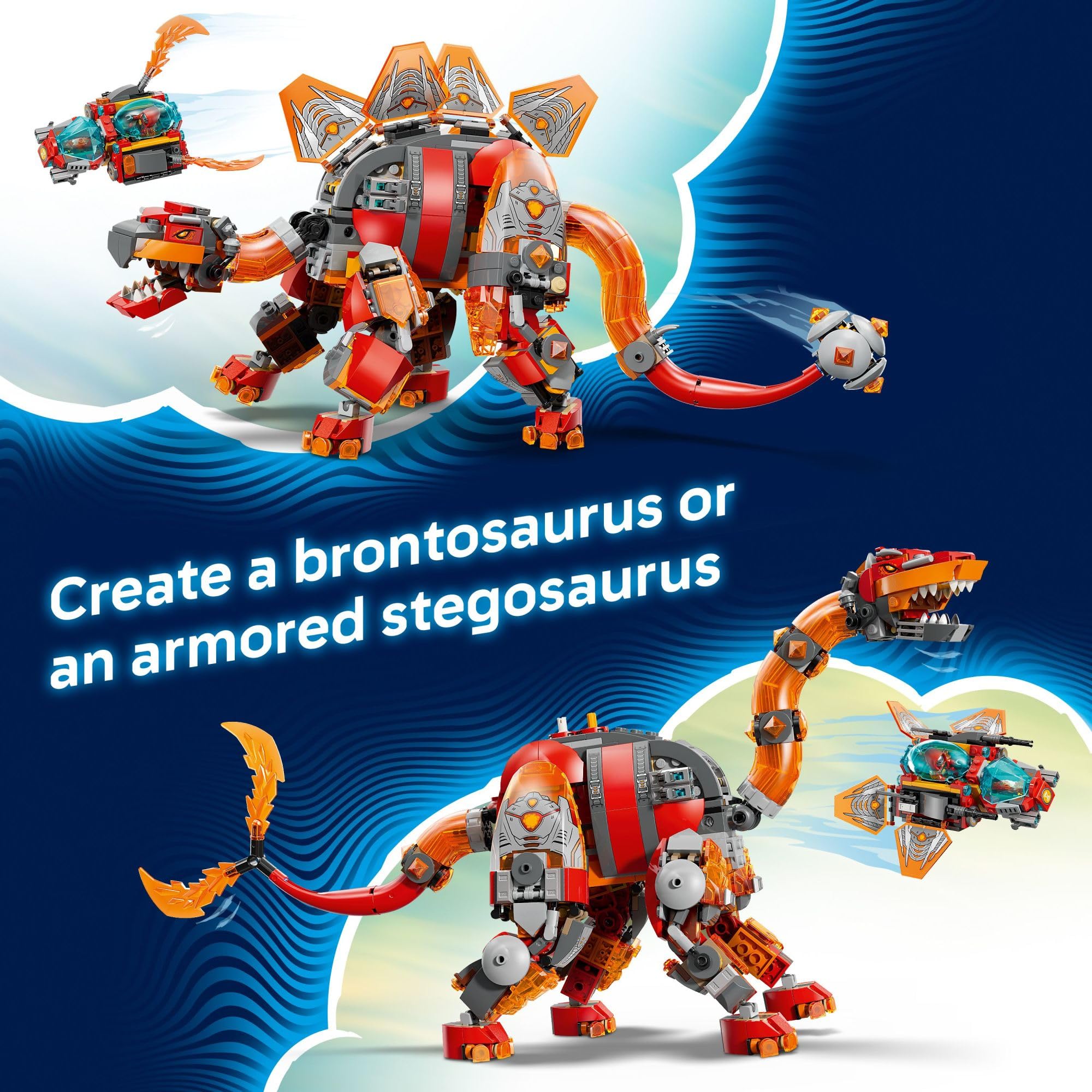 LEGO DREAMZzz Dino Jet Dinosaur Building Toy for Boys & Girls - Pretend Play Set for Kids, Ages 9+, W/2 Build Options - Includes 4 Minifigures - Gift Idea for Birthdays - 71514