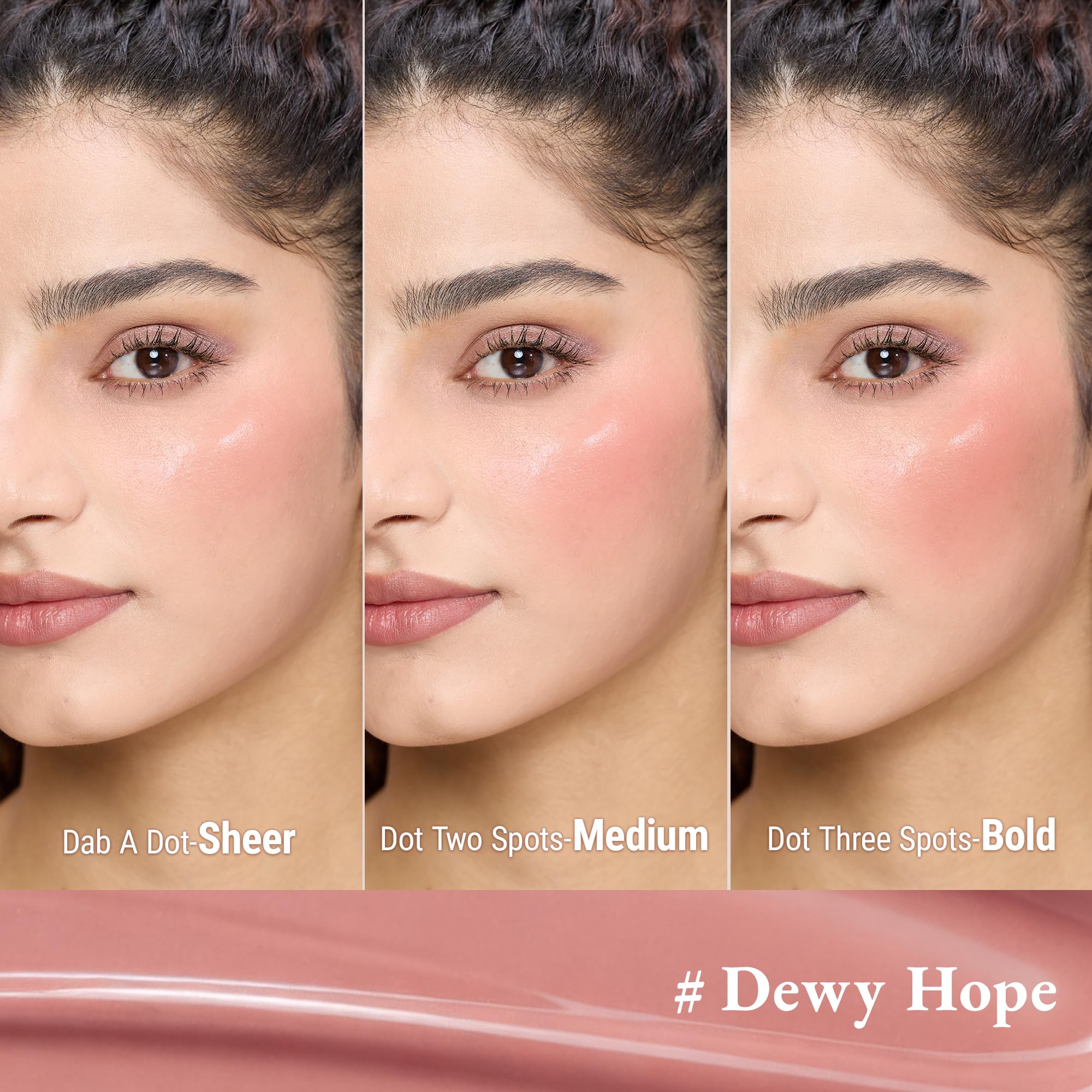 Exmiloo Liquid Blush - Dewy Liquid Blush for Cheeks, Lightweight & Buildable Blush Liquid Makeup for a Natural Everyday Look, Vegan & Cruelty-Free, Dewy Hope
