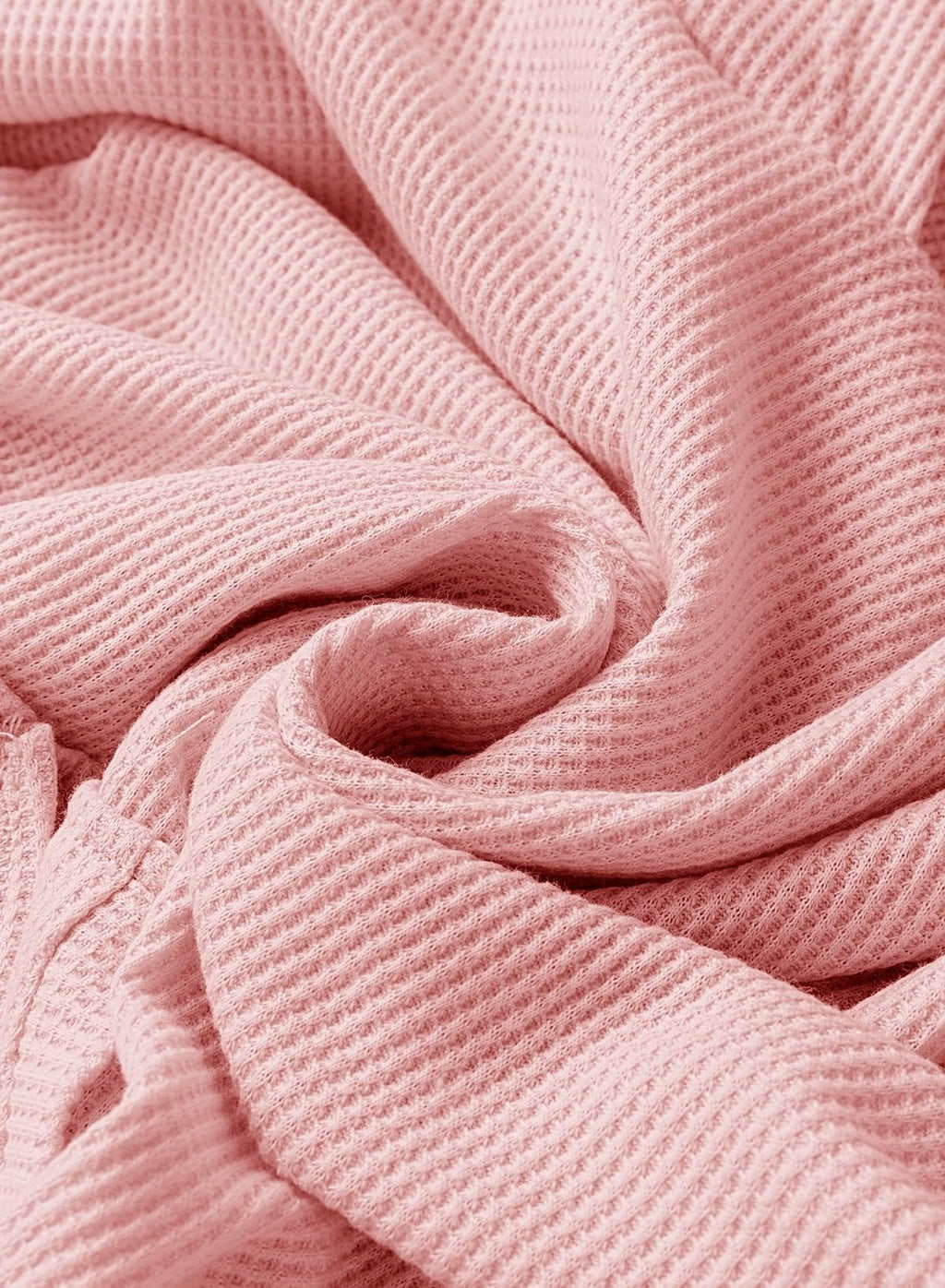 Dokotoo Womens Hoodie Casual Long Sleeve Oversized Hoodies for Women 2025 Fall Winter Clothes Outfits Waffle Knit Solid Color Drawstring Hooded Sweatshirts Tops with Pocket Pink Small