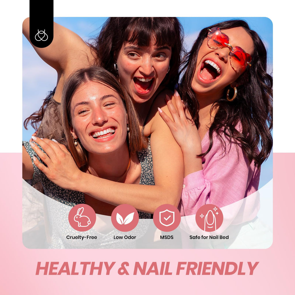 beetles Gel Polish Whispers of Love Jelly Gel Nail Polish Set - 6 Colors Milky White Nude Pink Neutral Sheer Translucent Soak Off UV Gel Nail Kit, Nail Concealer for Salon DIY Manicure Gift for Women