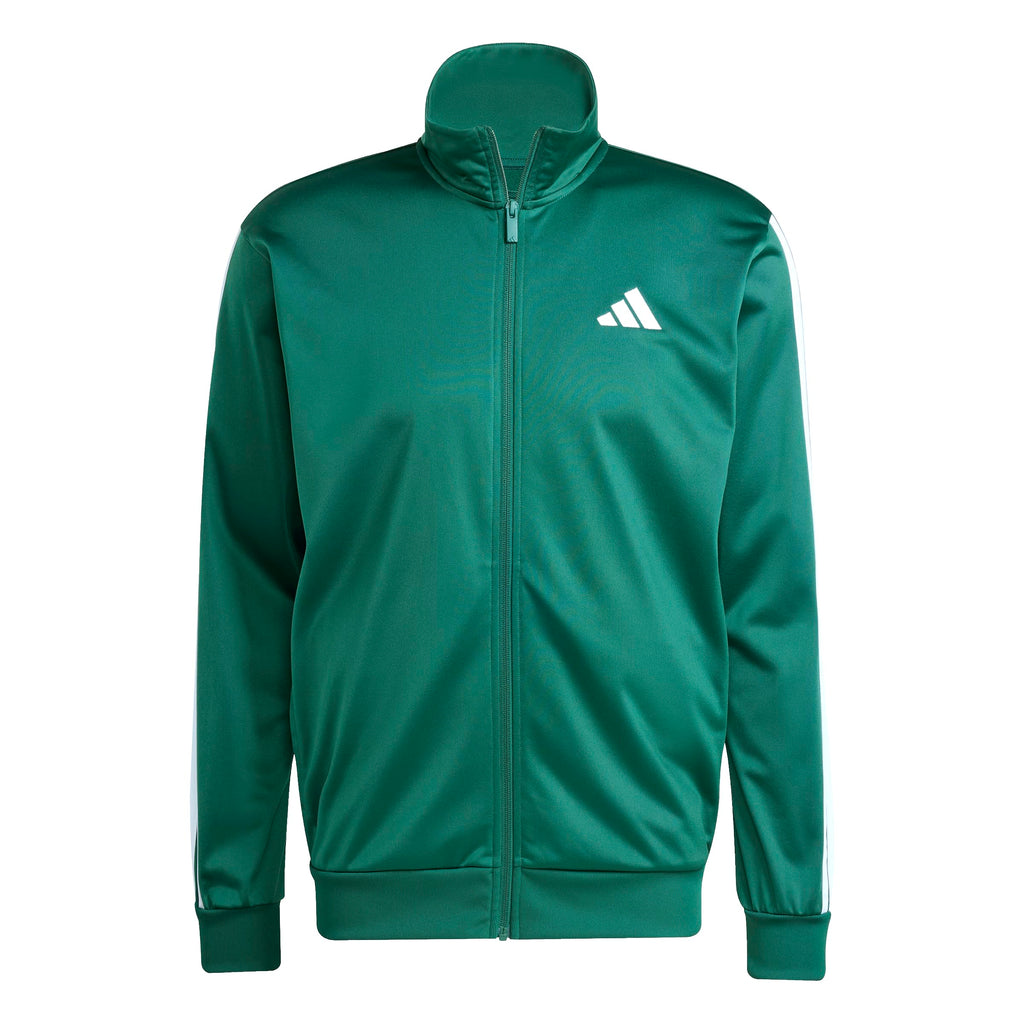 adidas Men's 3-Stripes Tricot Regular Sportswear Track Top, Collegiate Green, X-Large