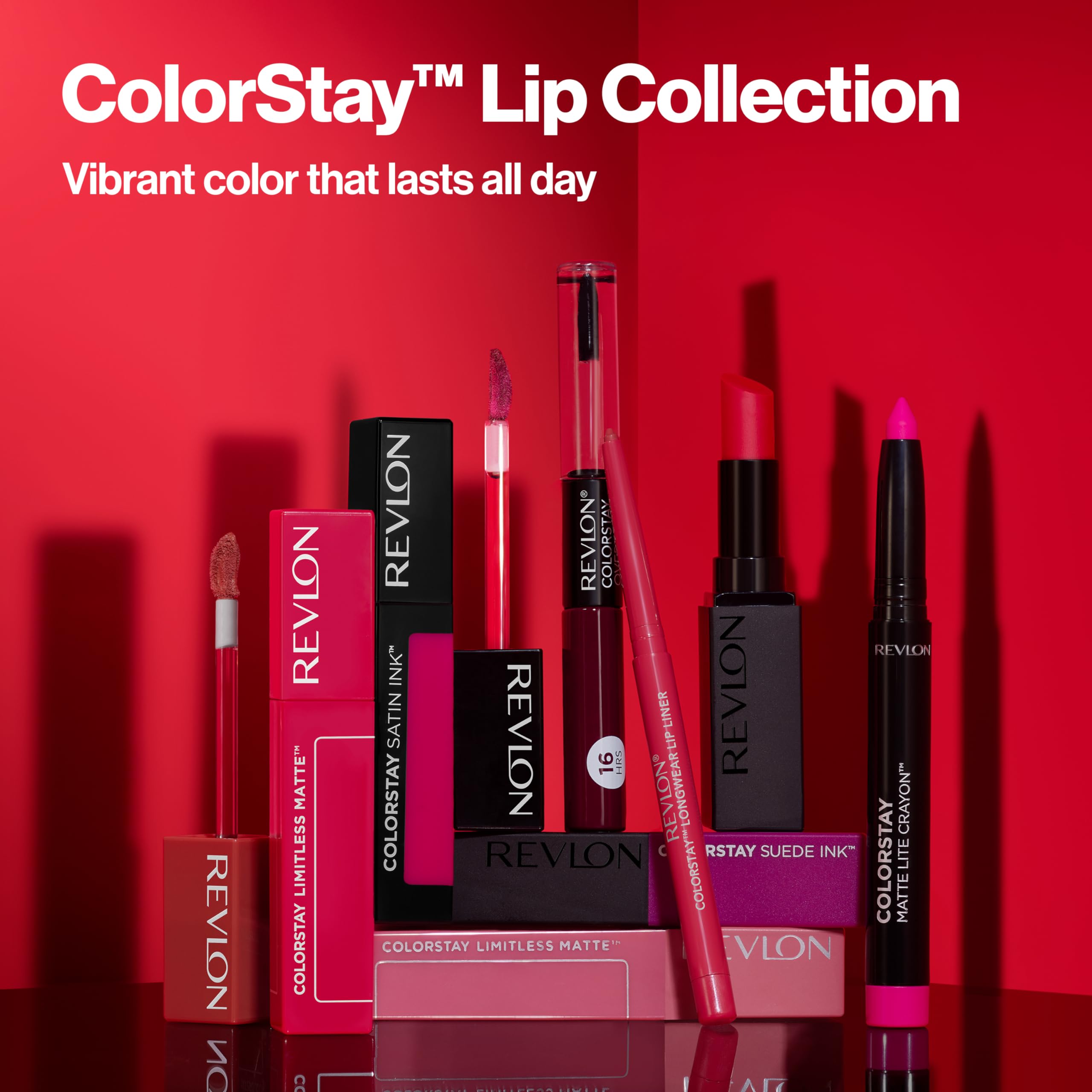 Revlon Liquid Lipstick with Clear Lip Gloss, ColorStay Overtime Lipcolor, Dual Ended with Vitamin E, 005 Infinite Raspberry, 0.07 Fl Oz