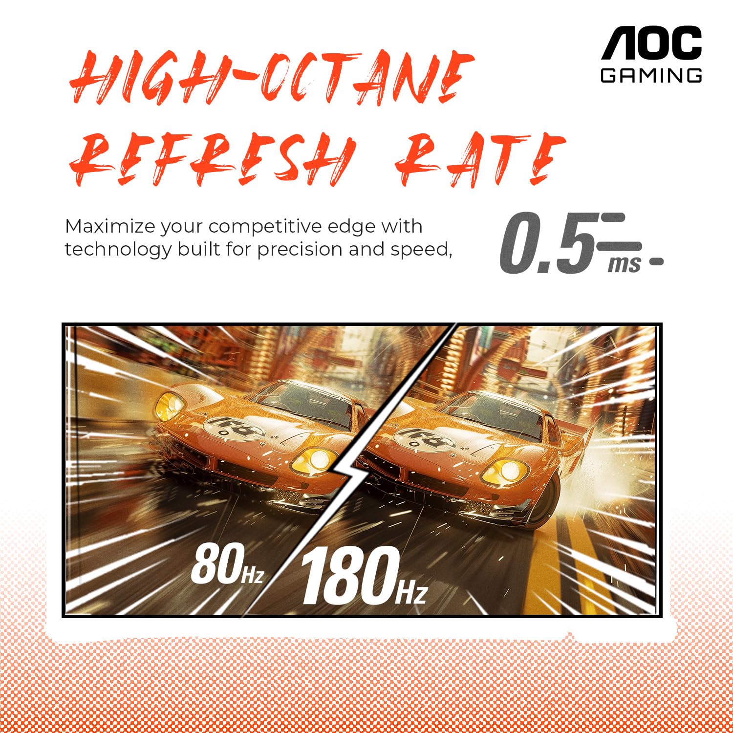 AOC CQ27G4H 27" Curved Gaming Monitor, QHD 2K 2560x1440, 1500R VA, 180Hz 0.5ms, AMD FreeSync Premium, Height Adjustable Stand, Xbox PS5 Switch Compatiable, 3-Year Zero-Bright-dot
