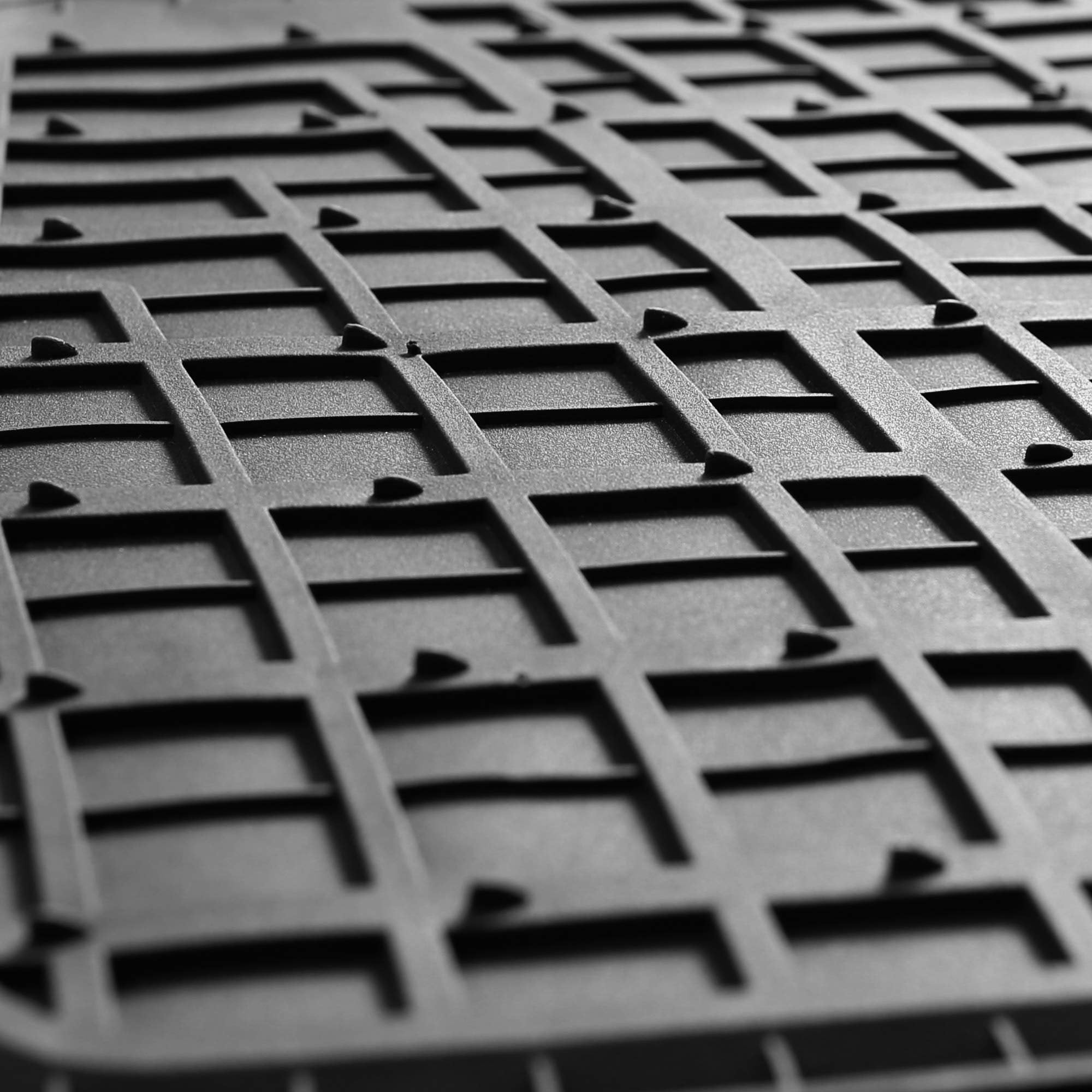 FH Group Premium Liners Tall Channel Trimmable All Weather Rubber Full Set Car Floor Mats (Beige) w. Trimmable All-Season Cargo Liner (Black) - Universal Fit for Cars Trucks and SUVs