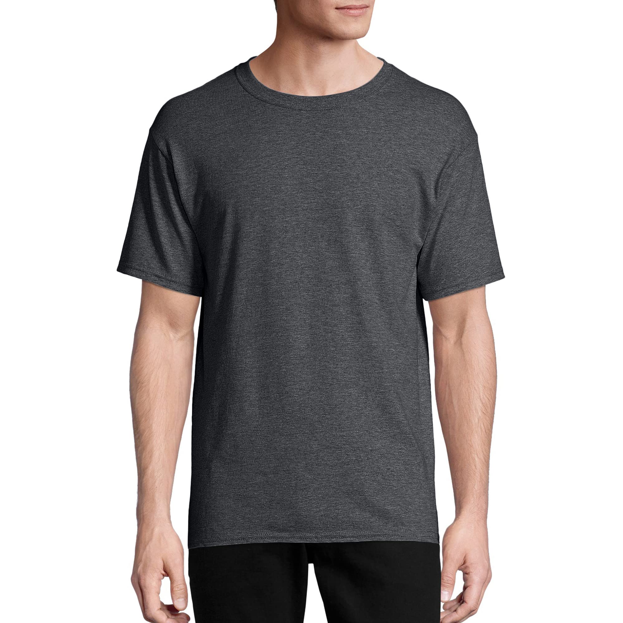 Hanes mens Essentials Short Sleeve T-shirt Value Pack (6-pack) T Shirt, Charcoal Heather, XX-Large US