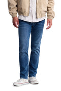 General Denim Works Bridge Men's Regular Rise Straight Leg Jeans, Mid Brushed Denim, 36x30