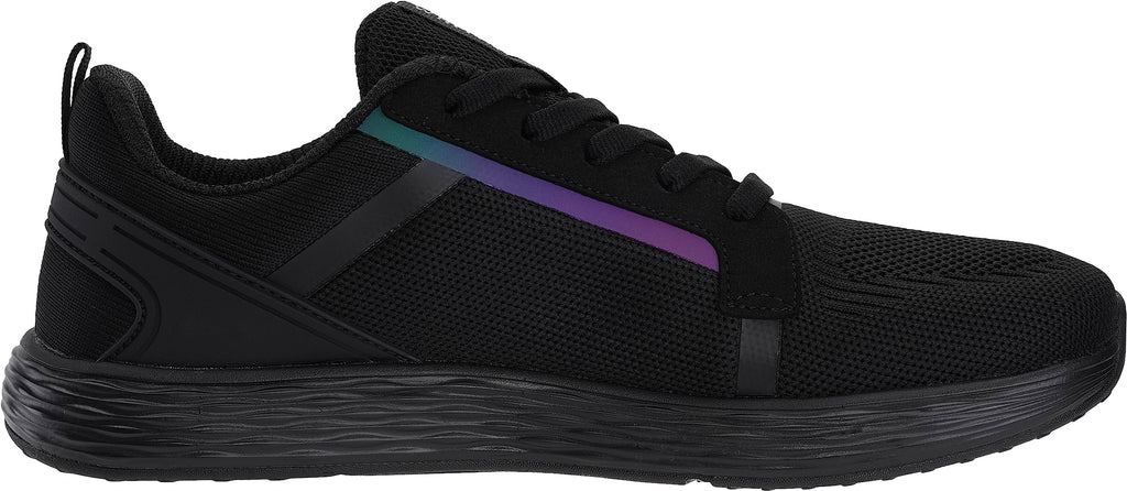 WHITIN Men's Wide Width Shoes Zero Drop Size 10 10.5 Athletics Running Walking Tennis Sports Breathable Sneakers Lightweight Rubber Black 44
