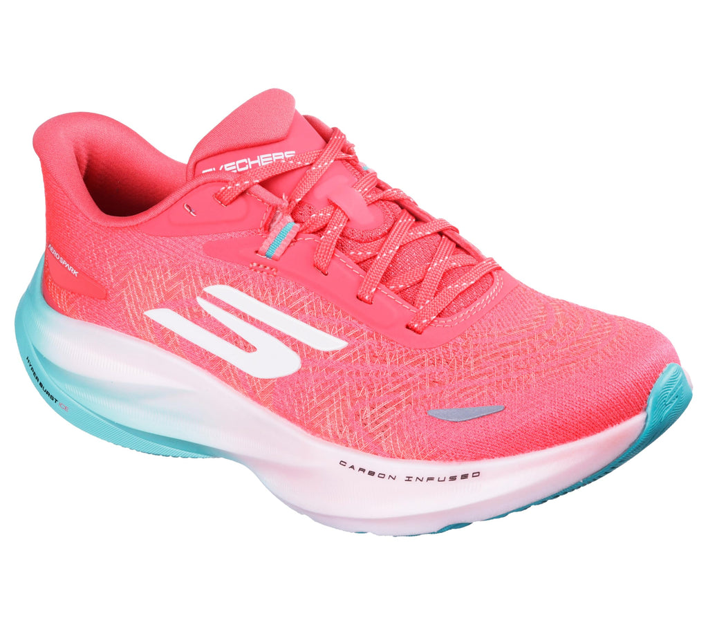 Skechers Women's Aero Spark Running Shoe, Coral, 8.5
