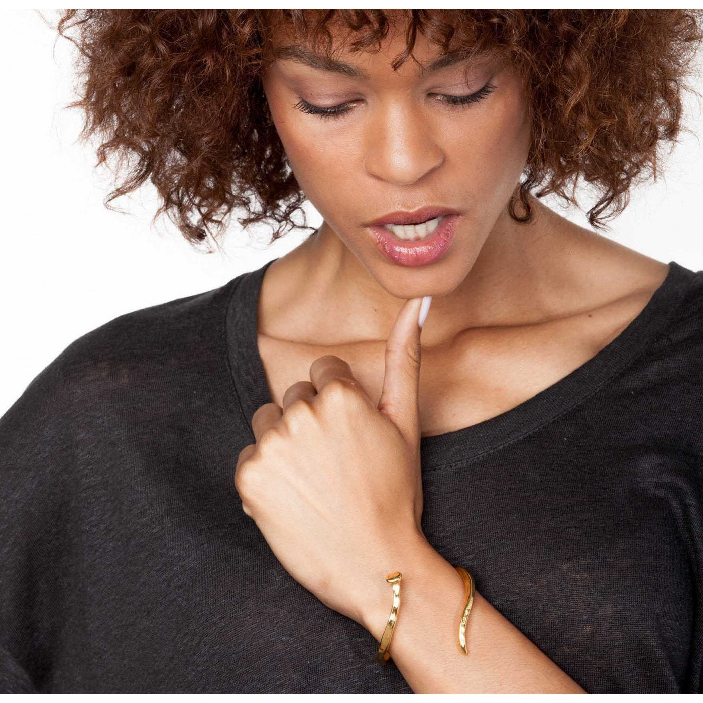 Uno de 50 18K Gold-Plated RIGID Bracelet, Iconic Nail Design, Handmade in Spain