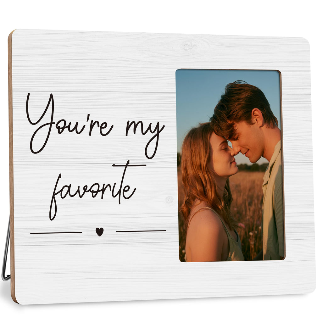 DIMSEOIUS Sole Mate Frame Gifts for Couple, Boyfriend Girlfriend Picture Frame, You Are My Favorite Frames Fits 4x6 Photo