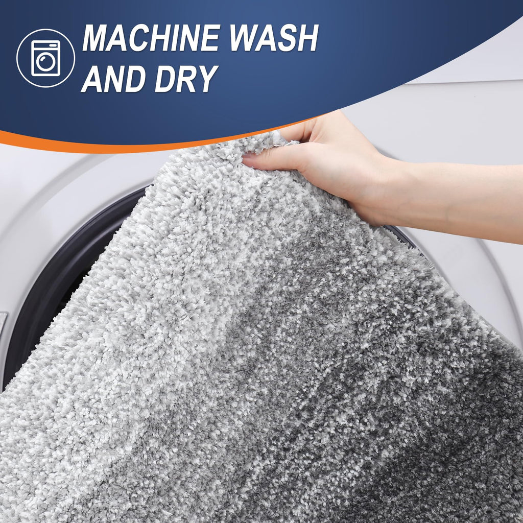 OLANLY Bathroom Rugs Mat 30x20, Extra Soft Absorbent Microfiber Bath Rugs, Rubber Backing, Quick Dry, Machine Washable Bath Mats for Bathroom Floor, Tub and Shower, Home Decor Accessories, Grey