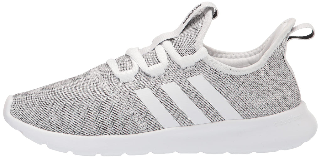 adidas Women's Cloudfoam Pure 2.0 Running Shoe, White/White/Black, 6.5
