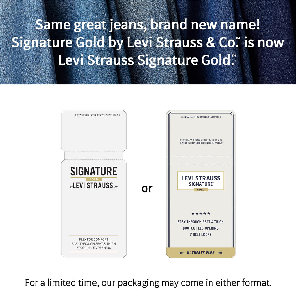 Levi Strauss Signature Gold Men's Relaxed Fit Flex Jeans, Hazy Horizon-Stretch Waistband, 38Wx36L