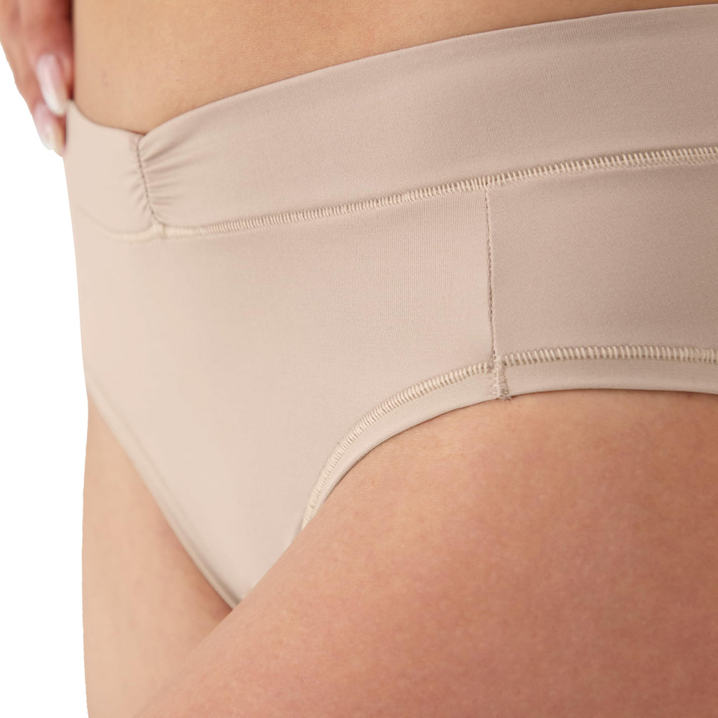 Maidenform Women's Microfiber Underwear, Rise Tailored High Leg Panties, 3-Pack, Almond/Evening Blush/Pretty Blush