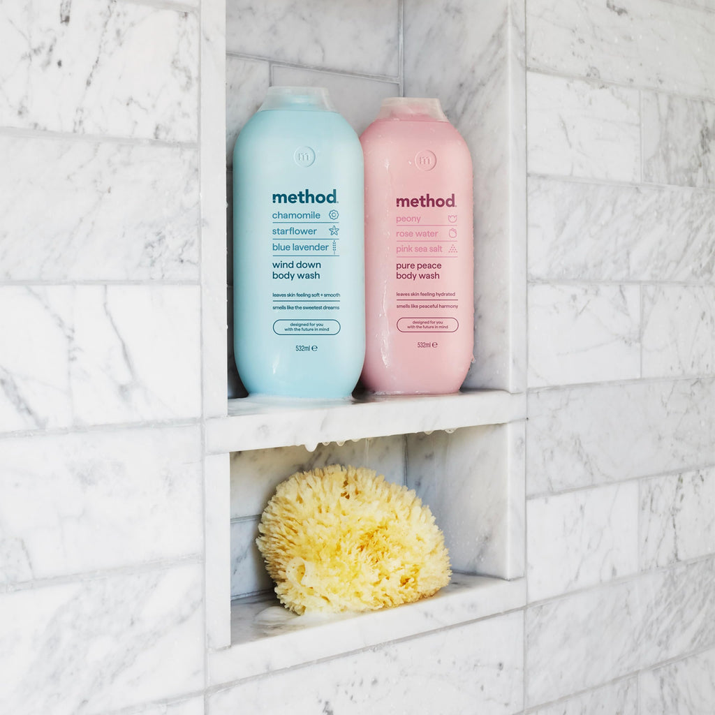 Method Body Wash, Pure Peace, Shower Gel, Peony, Rose Water And Pink Sea Salt Scent, Pack of 1, 532ml.
