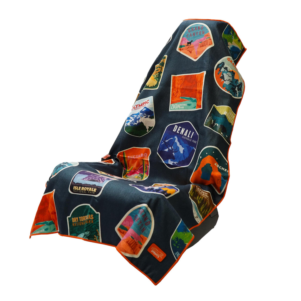 Sprints Athletic Running Towel, Full-Sized, Car Seat Cover - Performance Microfiber… (National Parks)