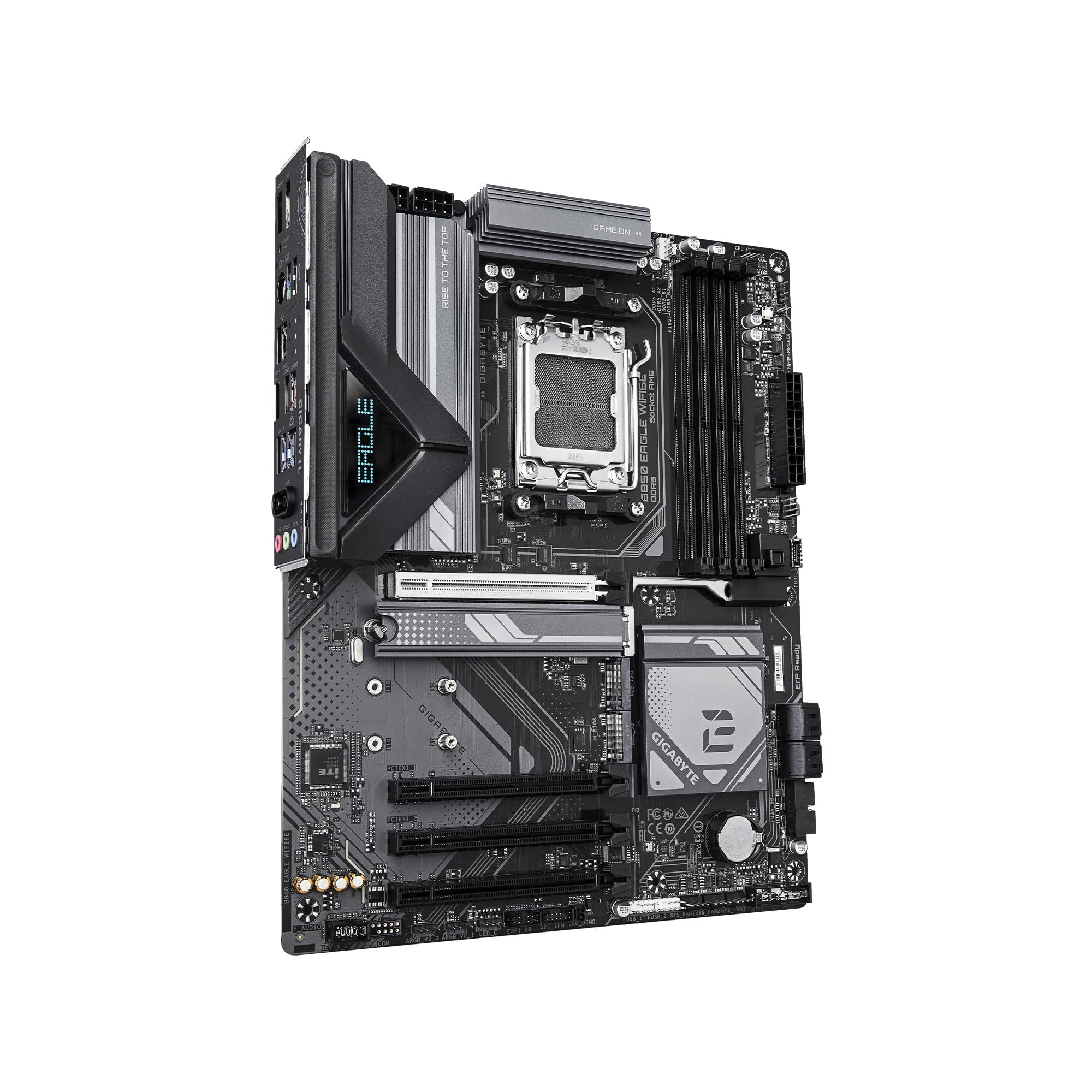 GIGABYTE B850 Eagle WIFI6E AMD AM5 ATX Motherboard, Support AMD Ryzen 9000/8000/7000 Series, DDR5, 8+2+2 Power Phase, 3X M.2, PCIe 5.0, USB-C, WIFI6E, GbE LAN, EZ-Latch, 5-Year Warranty