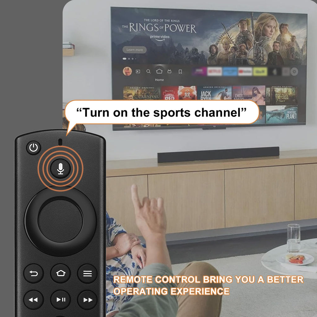 Replacement Voice Remote Control fit for Fire Smart TV Stick,TVs 4K,TV Cube(1st Ge/2nd Gen),Smart TVs(3rd Gen),Not for Samsung/Roku TV