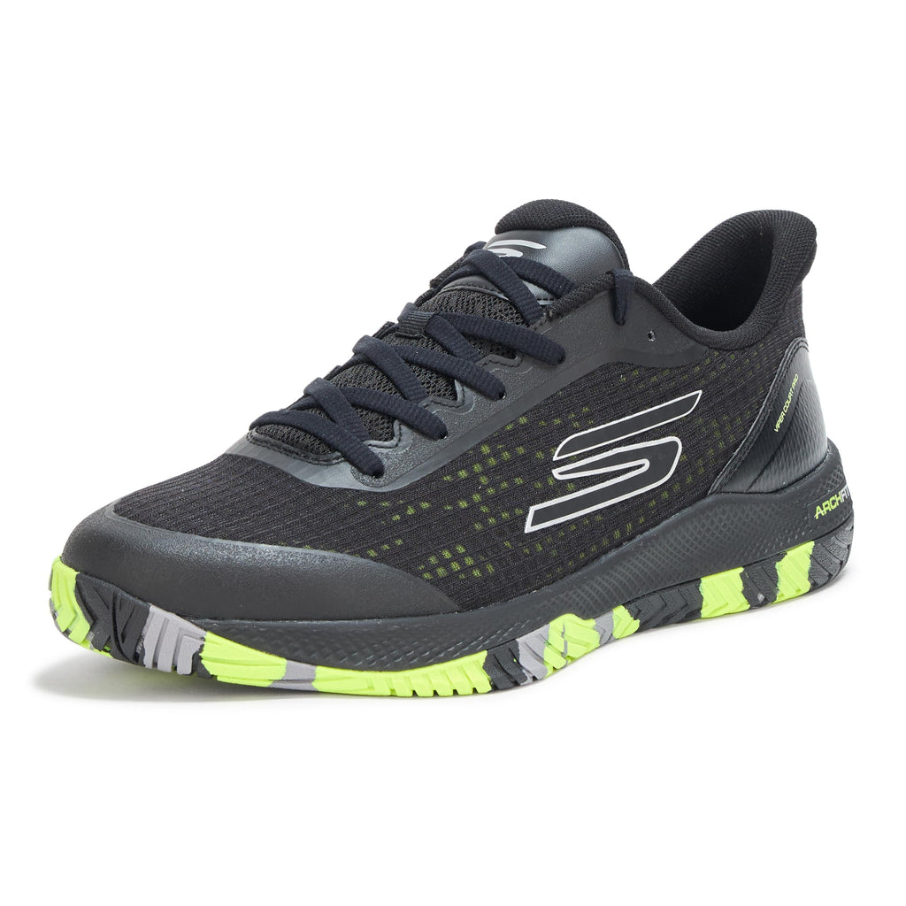 Skechers Women's Viper Court Pro Pickleball Sneaker, Black, 8