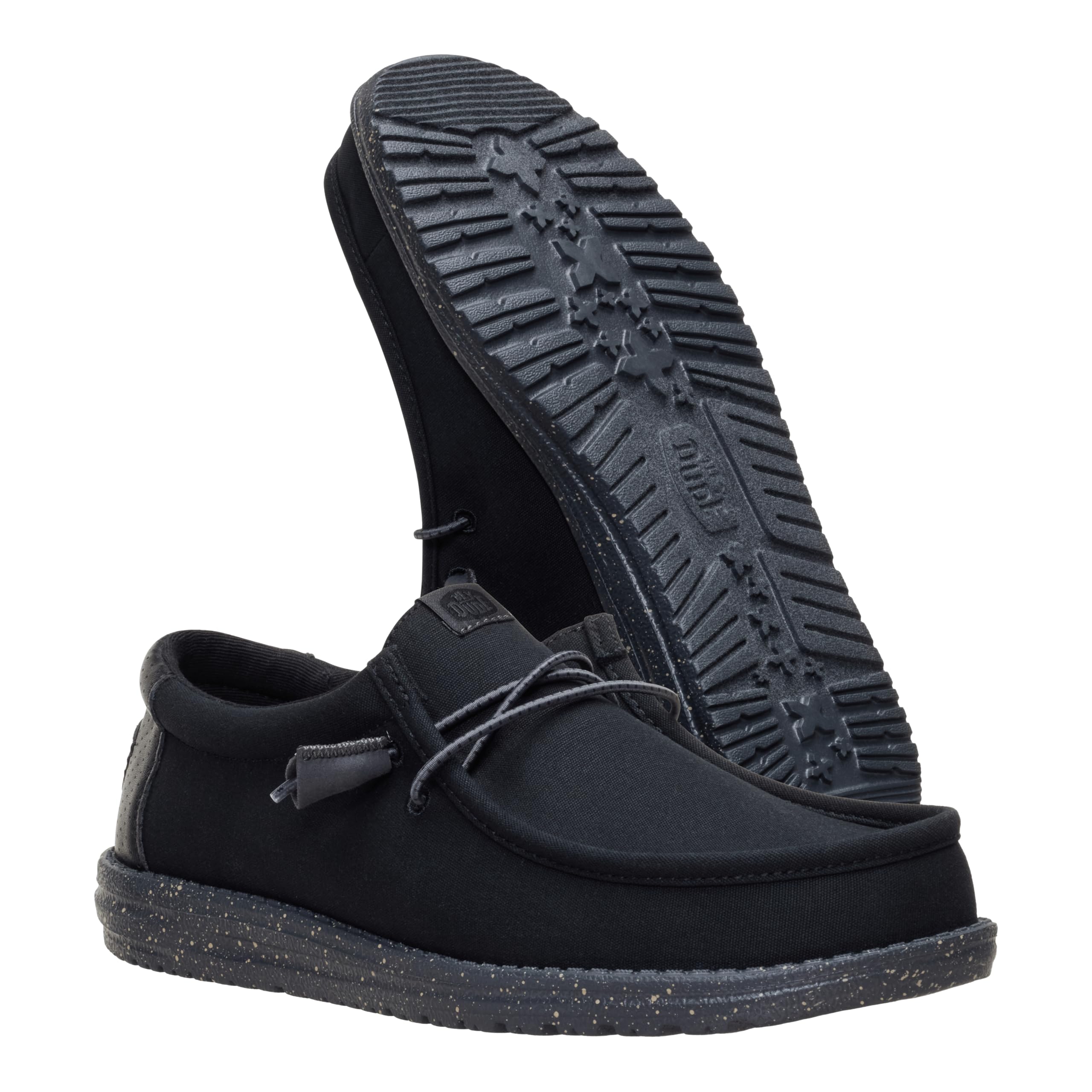 HEYDUDE Wally Hex Black/Black Size 14, Men’s Shoes, Slip-on Loafers, Comfortable & Light-Weight