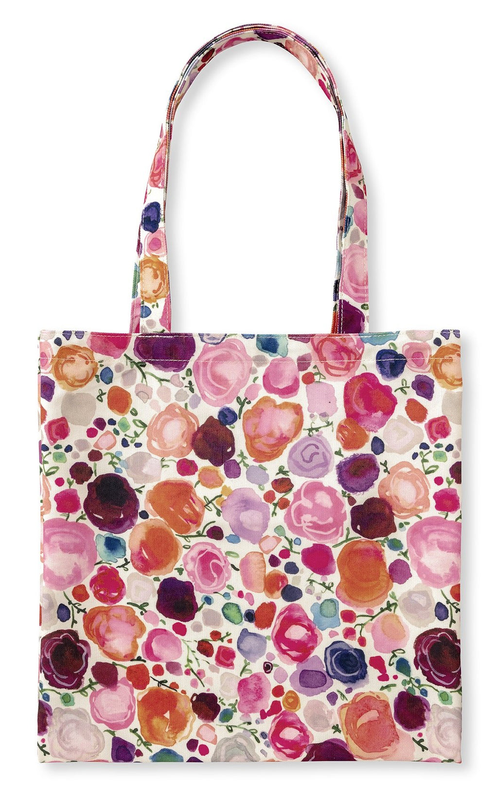 kate spade new york Cute Canvas Tote Bag for Women, Pink Canvas Beach Bag, Book Tote with Pocket, Floral