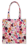 kate spade new york Cute Canvas Tote Bag for Women, Pink Canvas Beach Bag, Book Tote with Pocket, Floral