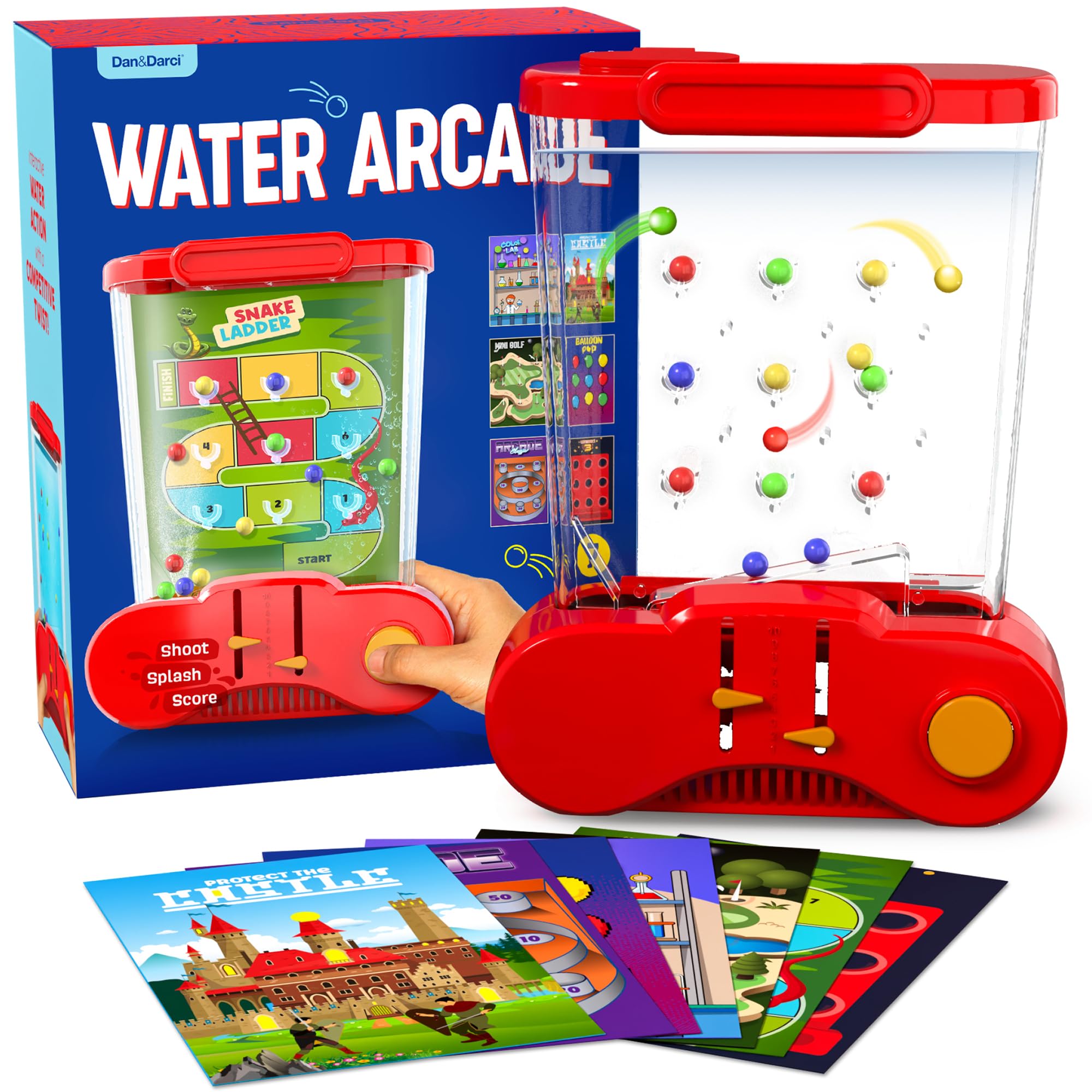 Dan&Darci Handheld Water Game for Kids - Retro Car Games - 4 Year Old Boy Gift - Road Trip Activities Essentials - Birthday Gifts for 3 4 5 6 7 8 9 Year Old - Vintage Girls & Boys Toys 4-6, 5-7, 6-8