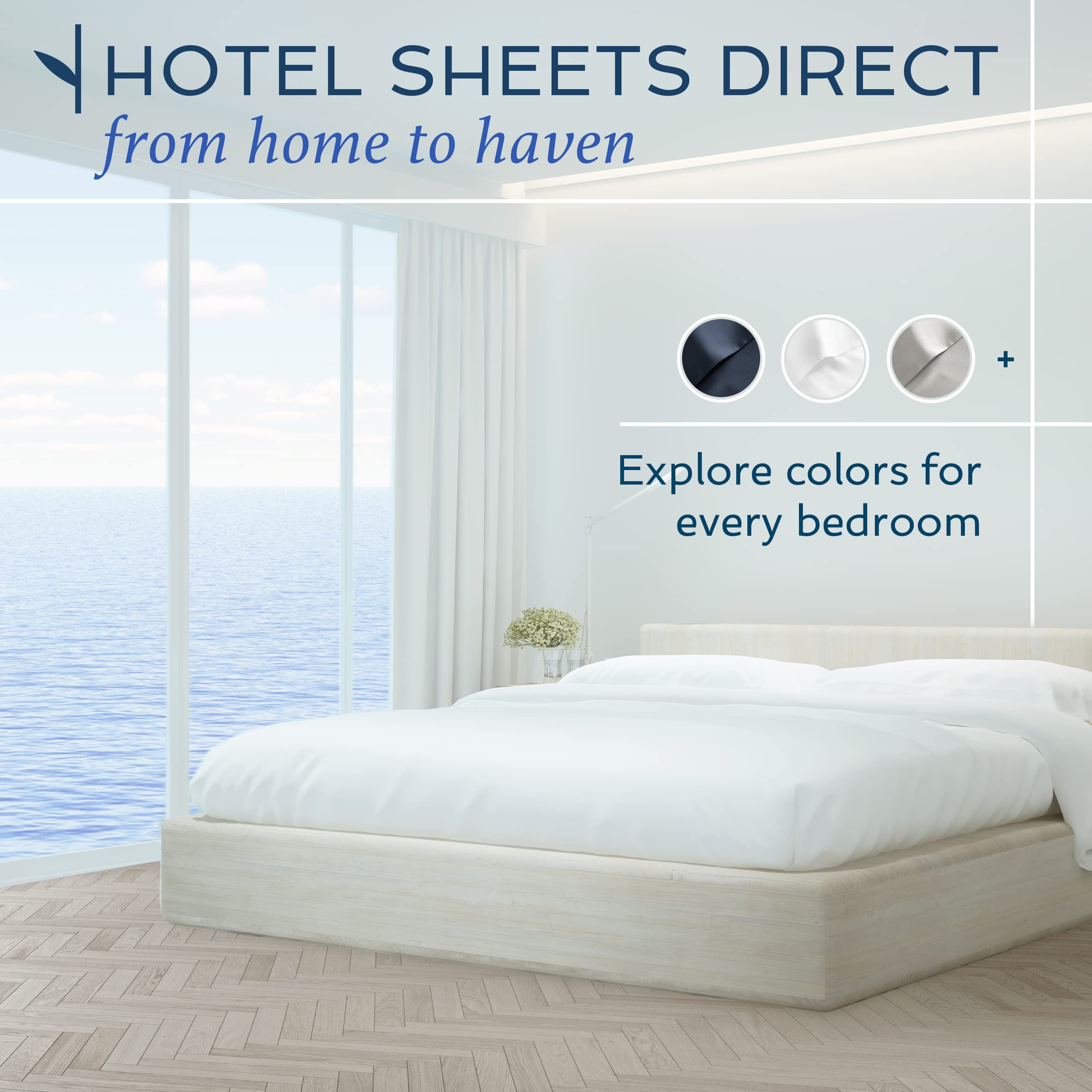 Hotel Sheets Direct 4 Piece Bed Sheet Set King Size, 100% Viscose Derived from Bamboo Sheets Set with 2 Pillowcases, Cooling & Breathable Luxury Bedding, Moisture-Wicking & Silky Soft Texture, Sand