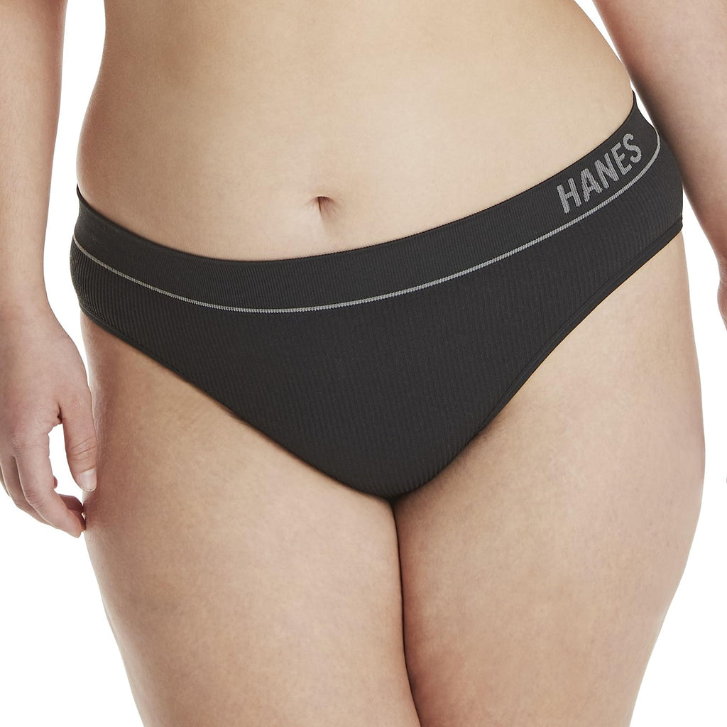 Hanes Originals Women’s Underwear, Seamless Rib Bikini Panties, 6-Pack