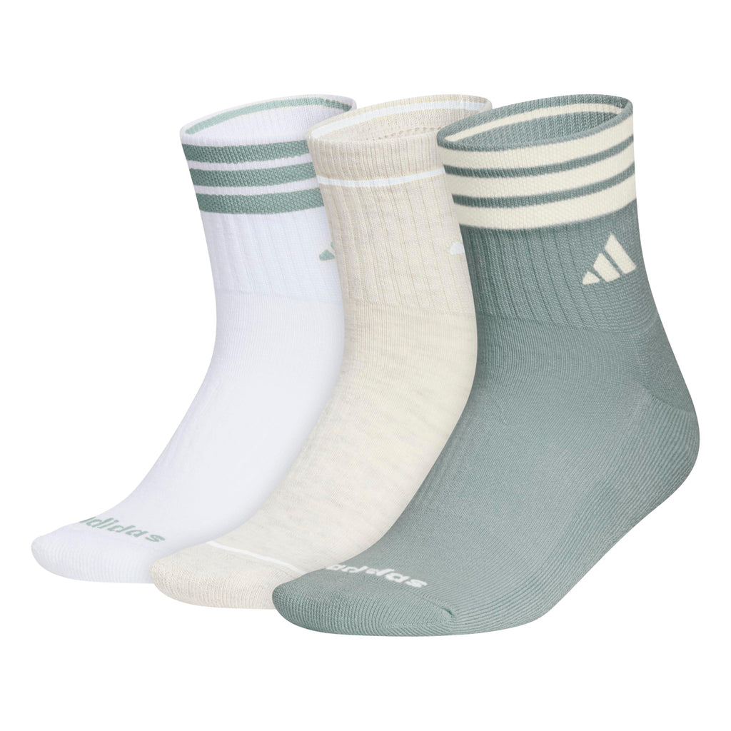 adidas Womens Cushioned Sport High Quarter Socks (3 Pairs) Durable & Comfortable
