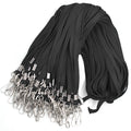 Bird Fiy Black Lanyard 100 Pack Bulk Badge Lanyards for ID Badges Neck Cruise Name Tag ID Holder