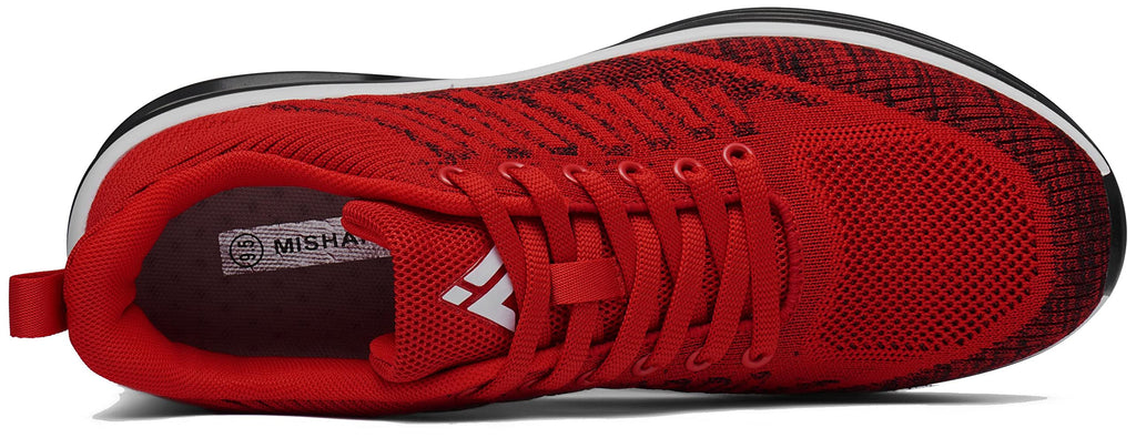 Mishansha Running Shoes for Men Sneakers Air Cushion Walking Shoes Comfortable Tennis Shoes Breathable Trail Running Shoes Cornell Red US 7.5