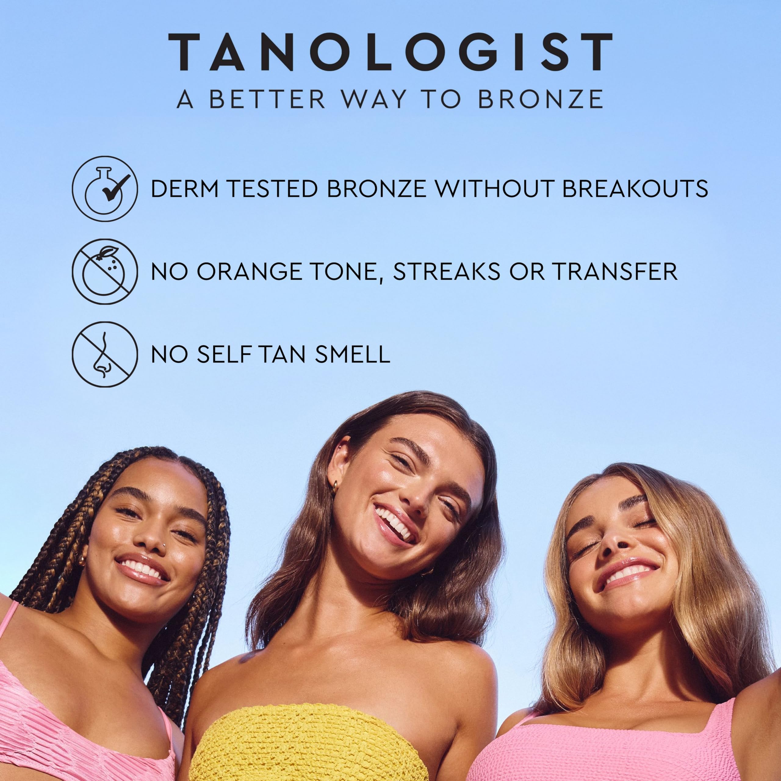 Tanologist Self Tan Mousse- Light, Fast-Developing, Transfer-Proof Clear Self Tanner for Face & Body, Smells Great, Lasts 7 Days, Natural Not Orange, Vegan Formula, 6.76 fl oz