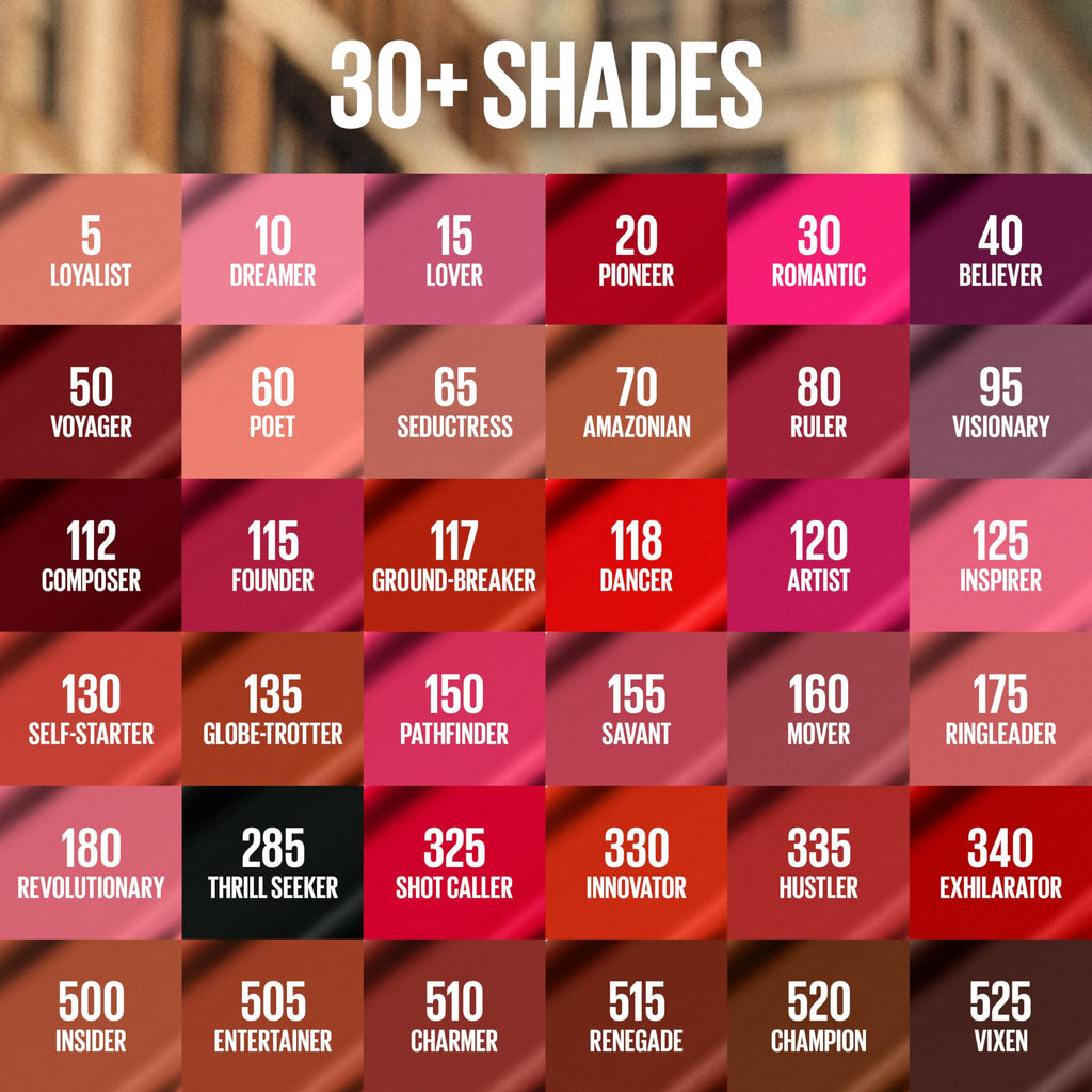 Maybelline Super Stay Matte Ink Liquid Lipstick Makeup, Long Lasting High Impact Color, Up to 16H Wear, Mover, Brown, 1 Count, Packaging May Vary