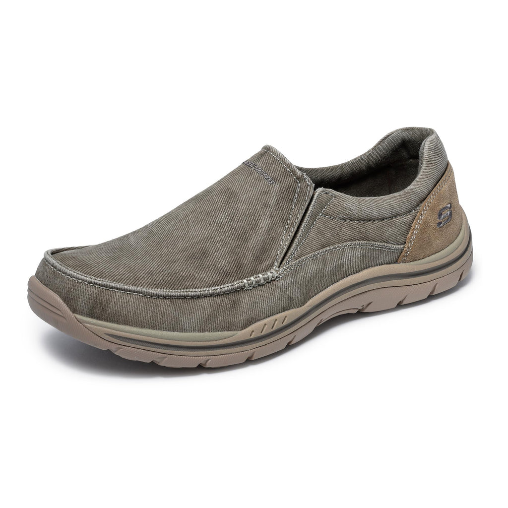 Skechers Men's Expected Avillo Moccasin, Khaki, 12 D US