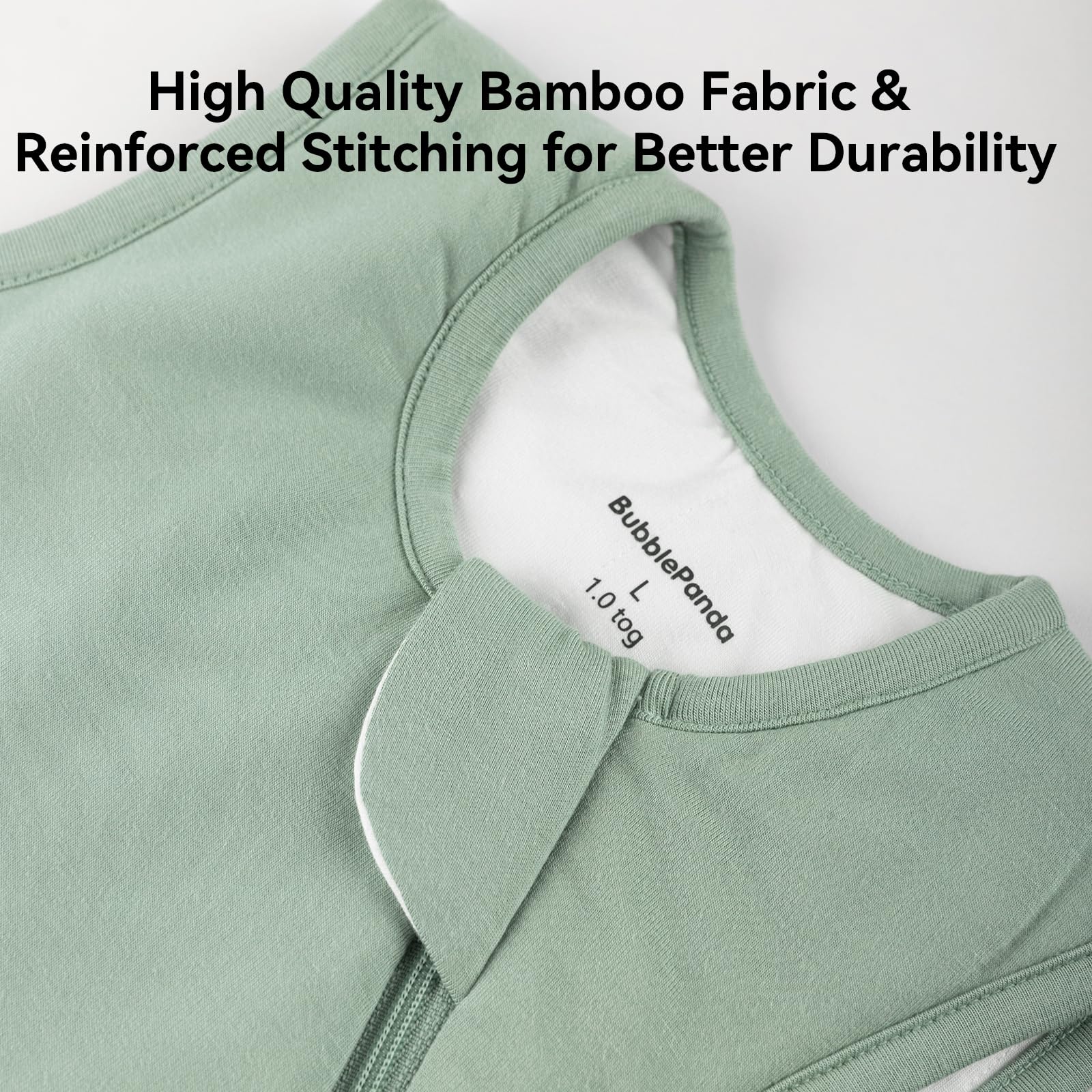 BubblePanda Rayon Made from Bamboo Sleep Sack 2t-3t 1.0 Tog Soft Toddler Sleeping Sack 24-36 Months for Babies 2-Way Zipper Baby Wearable Blanket