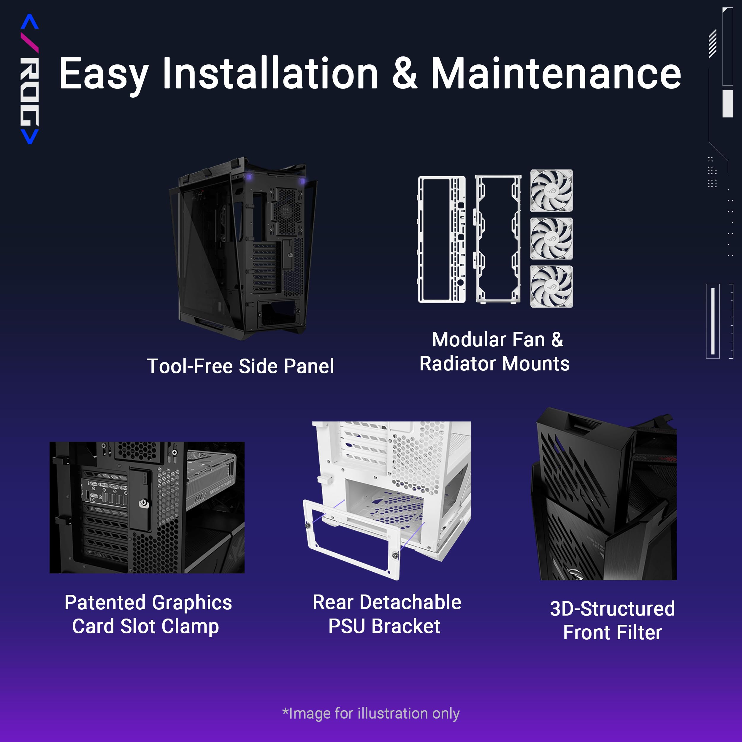 ASUS ROG Strix Helios II EATX mid-Tower Gaming PC case, with Dual Tempered Glass Side Panels, Support for Graphics Cards up to 450mm Long, Graphics Card Braces and Support for up to 420mm radiators