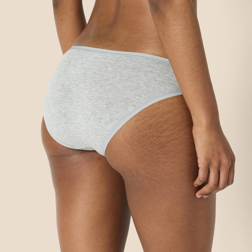 Amazon Essentials Women's Breathable Cotton Bikini Brief Underwear with Full Coverage, Pack of 10, Black/Grey Heather/Light Pink/White, X-Large