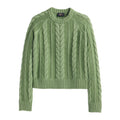 Pendleton Women's Cotton Cable Sweater – 100% Cotton, Classic Crewneck Top, Comfortable and Stylish Sweater with Ribbed Cuffs and Hem - Spruce,SM