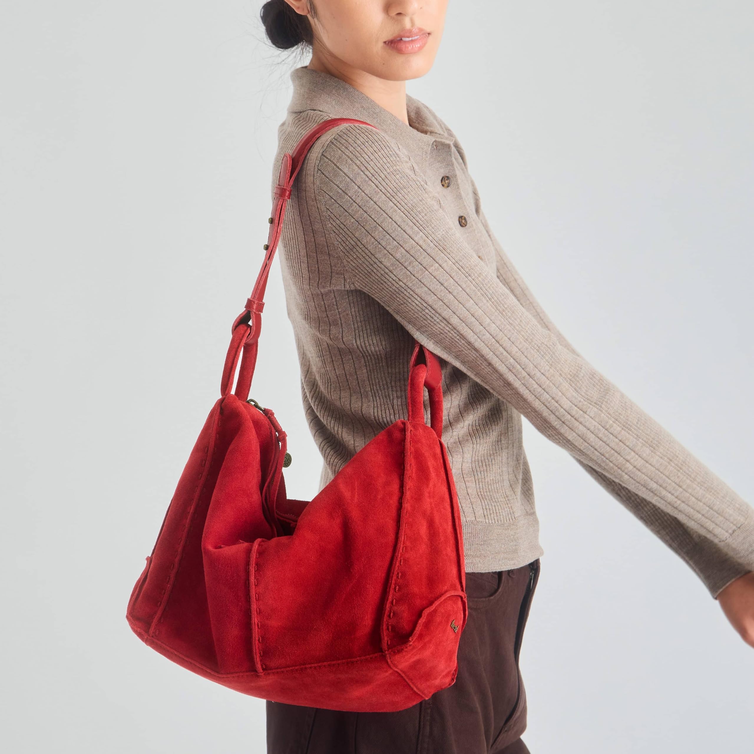 The Sak Los Feliz Hobo Purse - Premium Large Leather Women's Handbag for Everyday & Travel - Durable Purse With Zipper Pocket