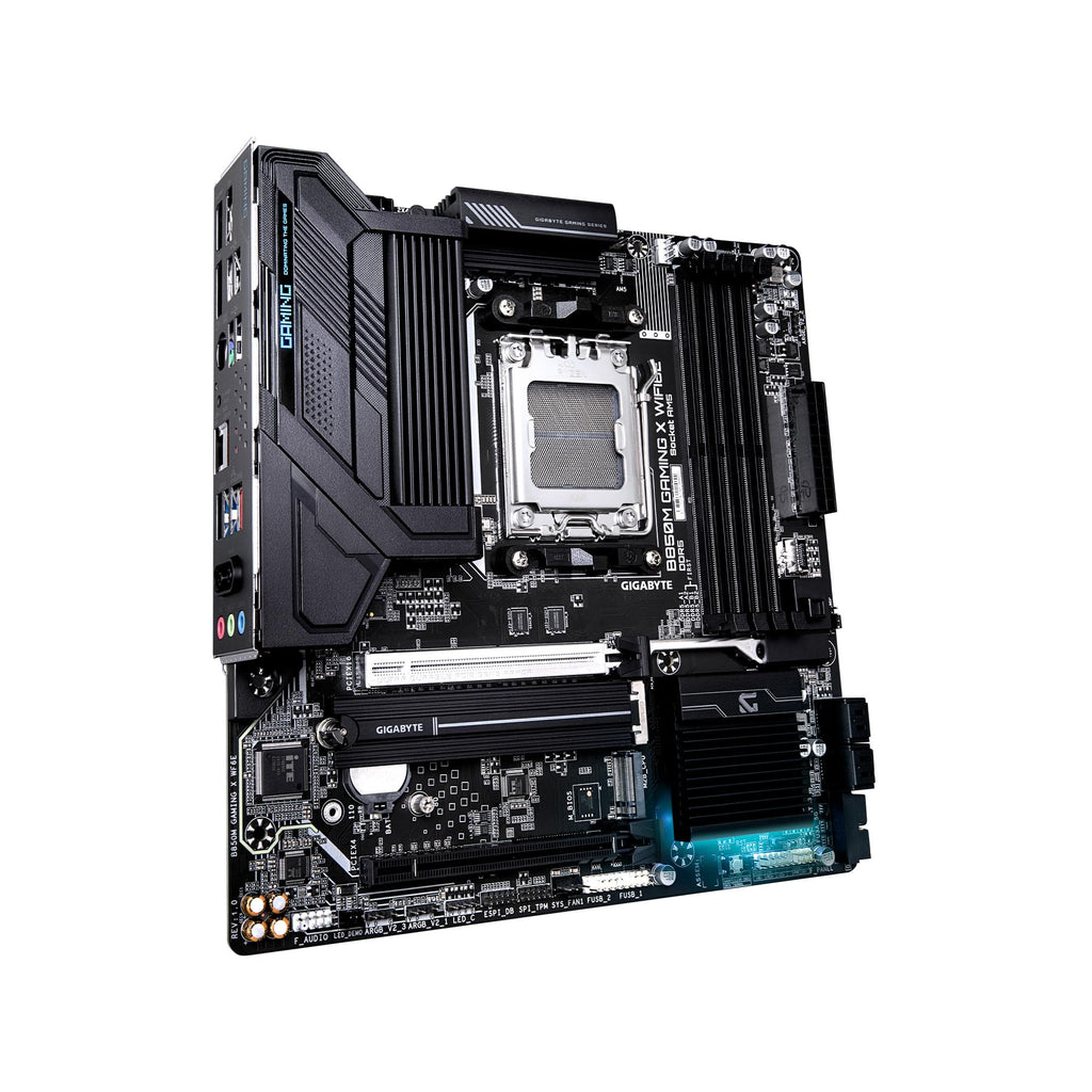 GIGABYTE B850M Gaming X WIFI6E AMD AM5 mATX Motherboard, Support AMD Ryzen 9000/8000/7000 Series, DDR5, 10+2+2 Power Phase, 2X M.2, PCIe 5.0, USB-C, WIFI6E, 2.5GbE LAN, EZ-Latch, 5-Year Warranty