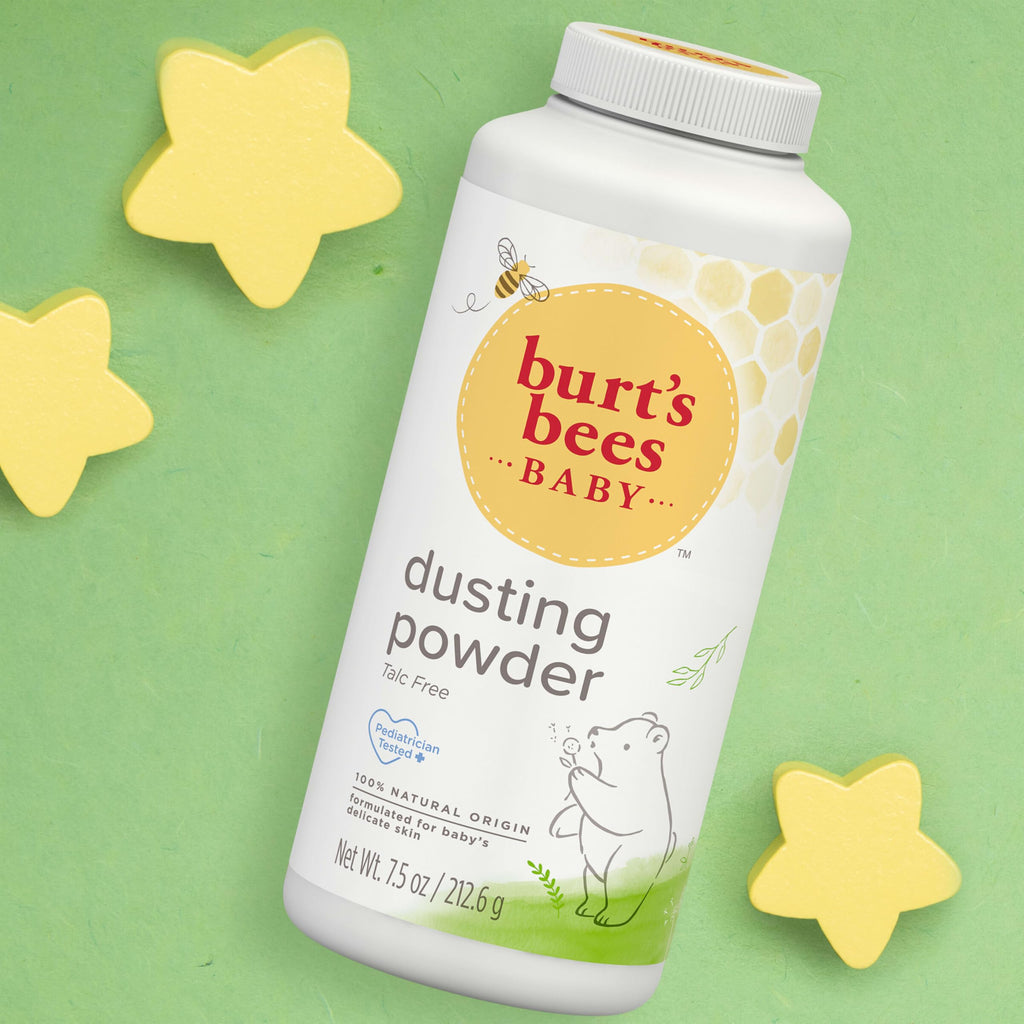 Burt's Bees Baby Dusting Powder, 100% Natural Origin Baby Powder Talc-Free, 7.5 oz. Bottle