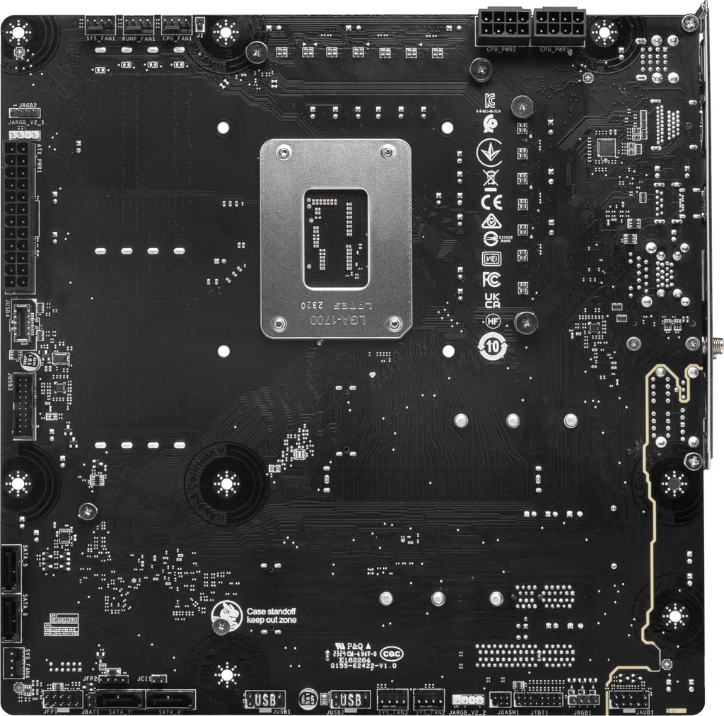 MSI B760M Project Zero Gaming Motherboard (Support 14th/13th/12th Gen Intel Processors, LGA 1700, DDR5, PCIe 5.0, M.2 Slots, 2.5Gbps LAN, USB 3.2 Gen2, HDMI/DP, Wi-Fi 6E, Bluetooth 5.3, mATX)