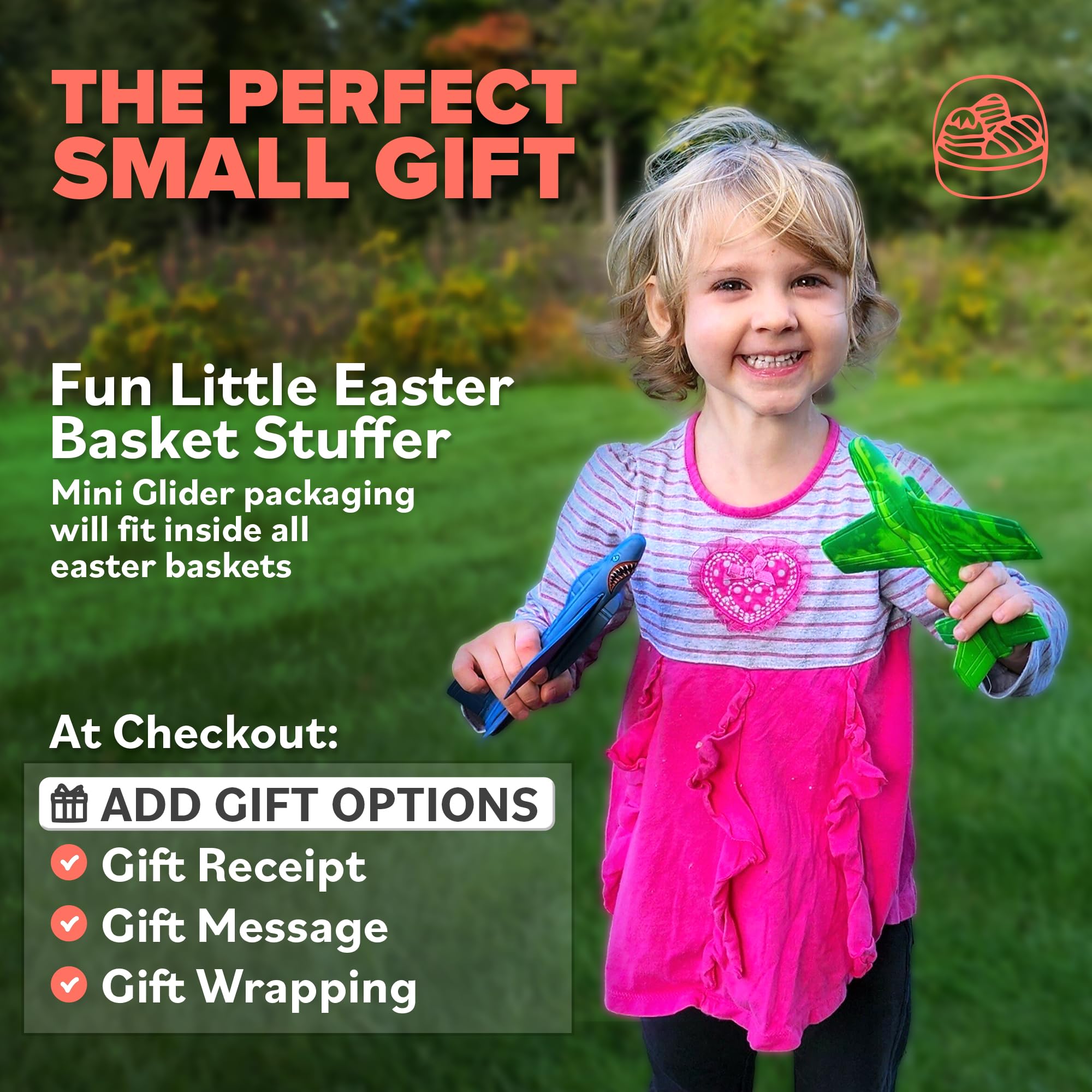 Foam Airplanes for Kids - Best Girl Toys Age 4 & Up - Engaging Toy for 7 Year Old Girl Birthday Gifts - Easter Stuffers for Girls All Ages - Fun Sports Toy & Party Favors & Outdoor Toys Age 6-8+