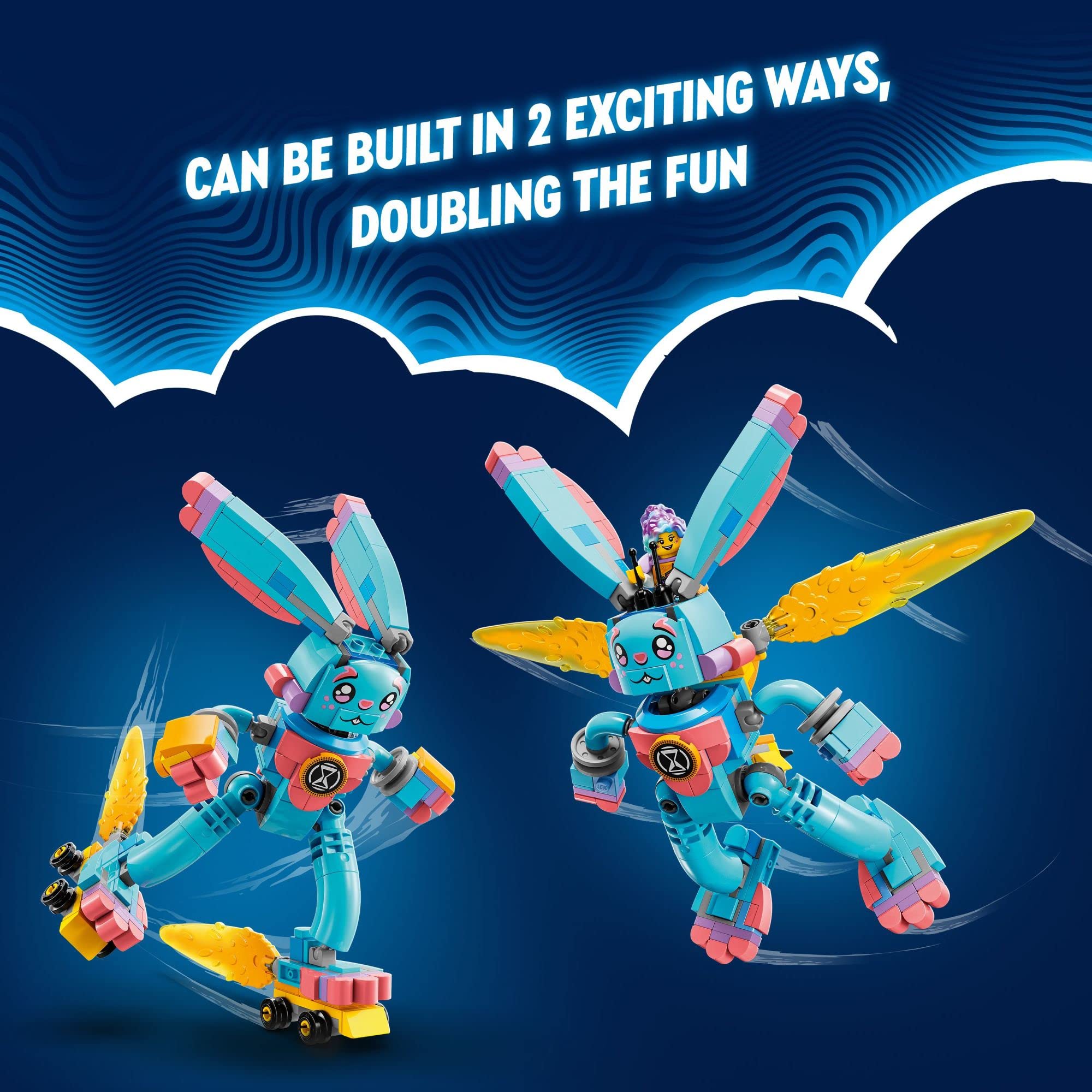 LEGO DREAMZzz Izzie and Bunchu The Bunny Building Toy Set, 2 Ways to Build Bunchu The Bunny, Includes Grimspawn and Izzie Minifigures, Gift for Kids Ages 7 and Up, 71453