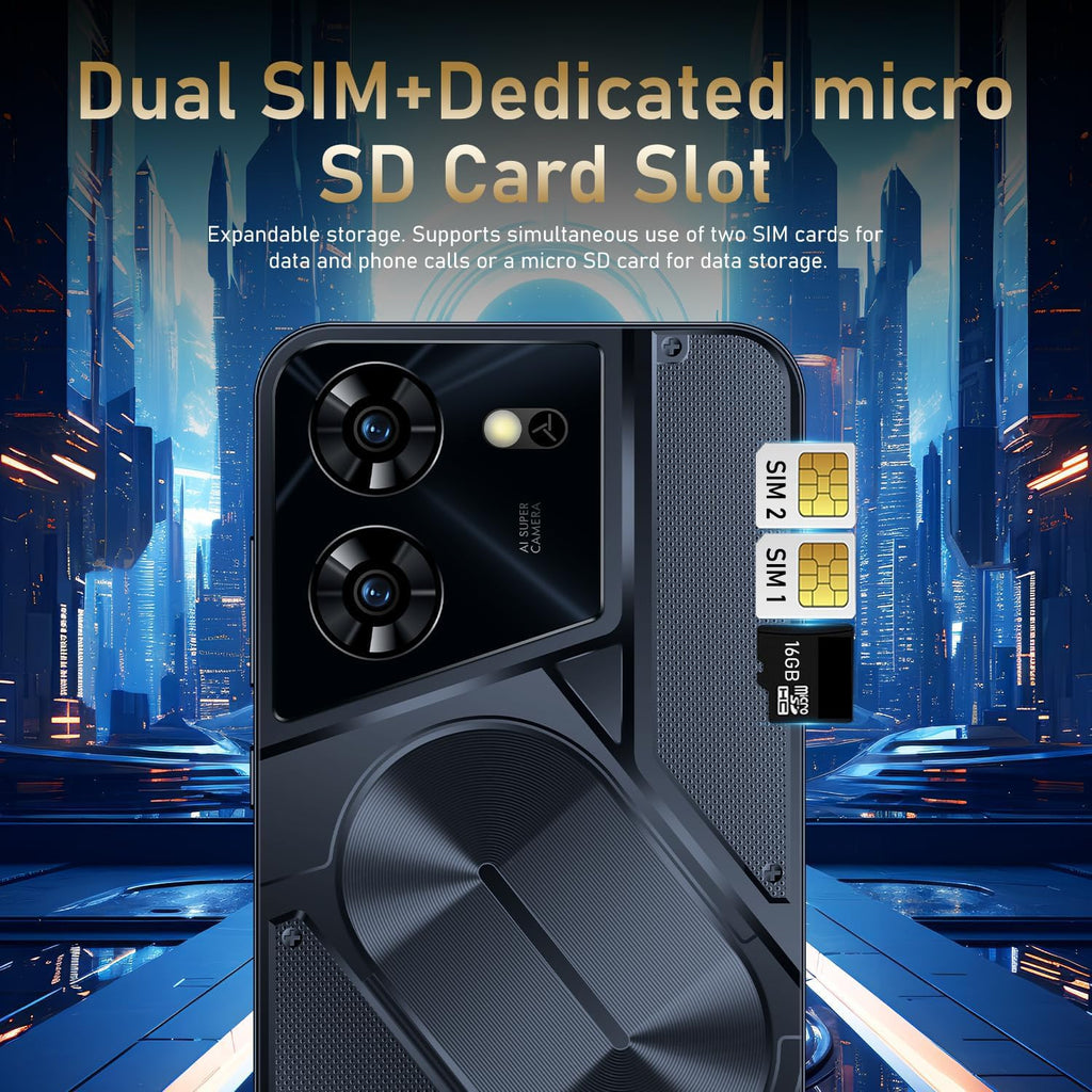 TryFirst Smartphone has 5.0inch HD Screen,Dual SIM Dual Camera, Quad Core, 16GB ROM【Expandable up to 128GB】, Support WiFi/Bluetooth/FM, Unlocked 3G Phones (Pova5Pro-Black)