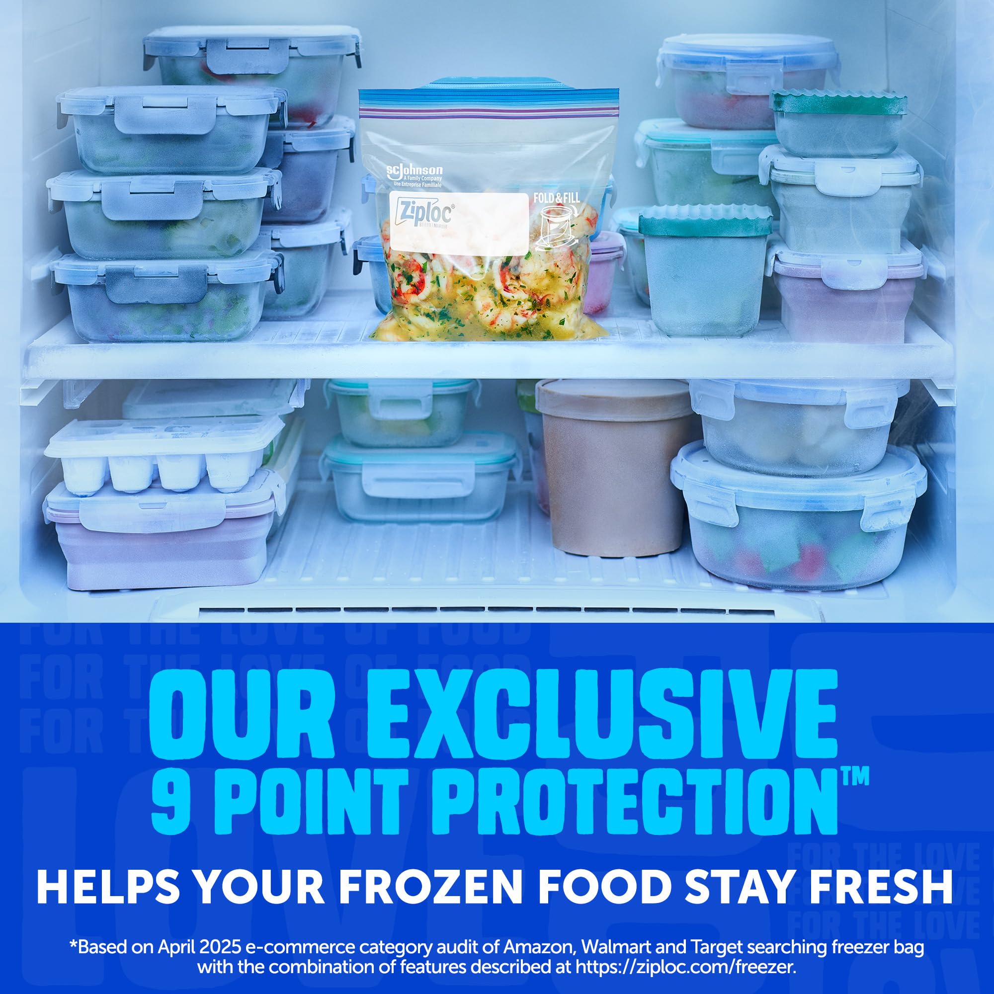 Ziploc Gallon Food Storage Freezer Bags, Stay Open Design, Easy to Fill, 66 count, 2 Pack, 132 Total (Packaging May Vary)